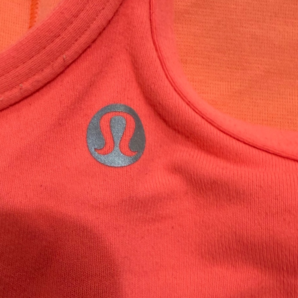 lululemon athletica Neon Coral Racerback Tank Top - Picture 2 of 3